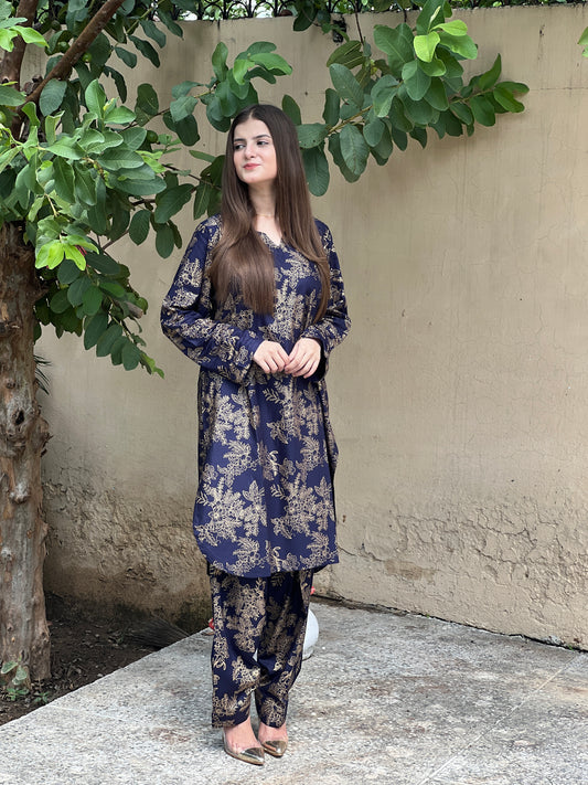 blue fershi shalwar 2pice